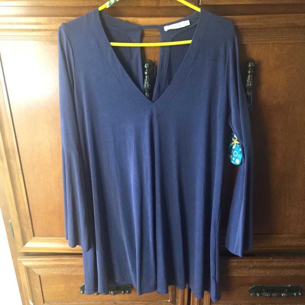 Blue long sleeve dress by lush